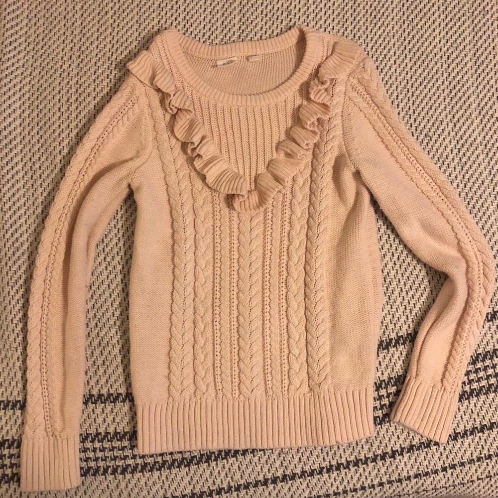 Gap kids cable knit ruffle sweater